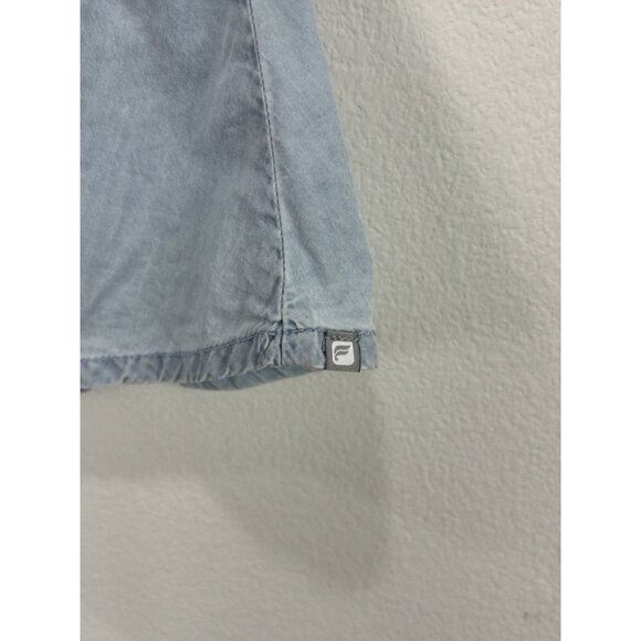 Fabletics Mikah Chambray Mini Skirt Womens S Small Drawstring Skater Pockets - Picture 5 of 8